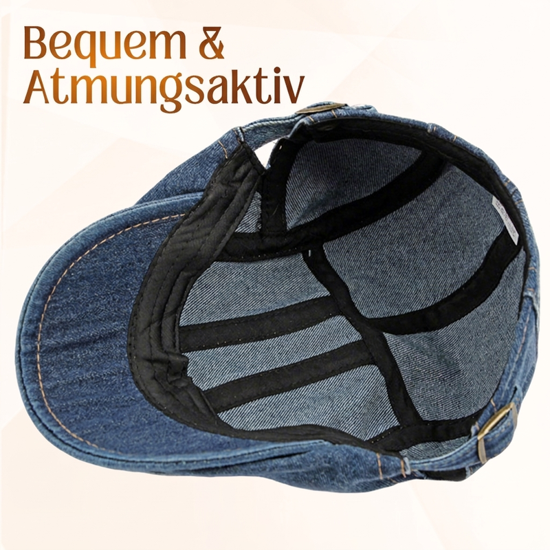 🧢 Unisex & mehrere Farben, Denim-Newsboy-Cap – Lässig & einfach zu kombinieren ✨