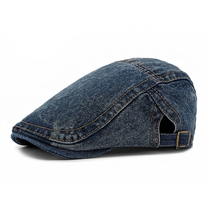 🧢 Unisex & mehrere Farben, Denim-Newsboy-Cap – Lässig & einfach zu kombinieren ✨