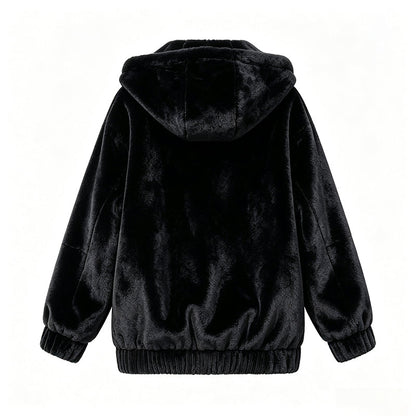 💕 Damen-Wintermantel aus weichem Teddy-Fleece – mit Kapuze, angenehm warm, lockere Passform 🧥