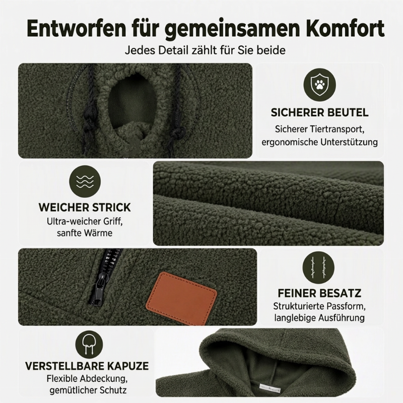 🔔Nur noch 100 Stück! Unisex & vielseitig – Kapuzenpullover mit Plüsch-Haustiermotiv ✨