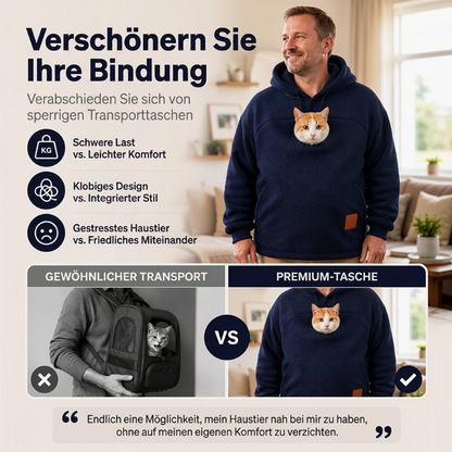 🔔Nur noch 100 Stück! Unisex & vielseitig – Kapuzenpullover mit Plüsch-Haustiermotiv ✨