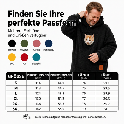 🔔Nur noch 100 Stück! Unisex & vielseitig – Kapuzenpullover mit Plüsch-Haustiermotiv ✨