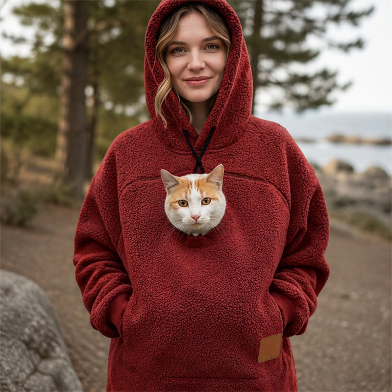 🔔Nur noch 100 Stück! Unisex & vielseitig – Kapuzenpullover mit Plüsch-Haustiermotiv ✨