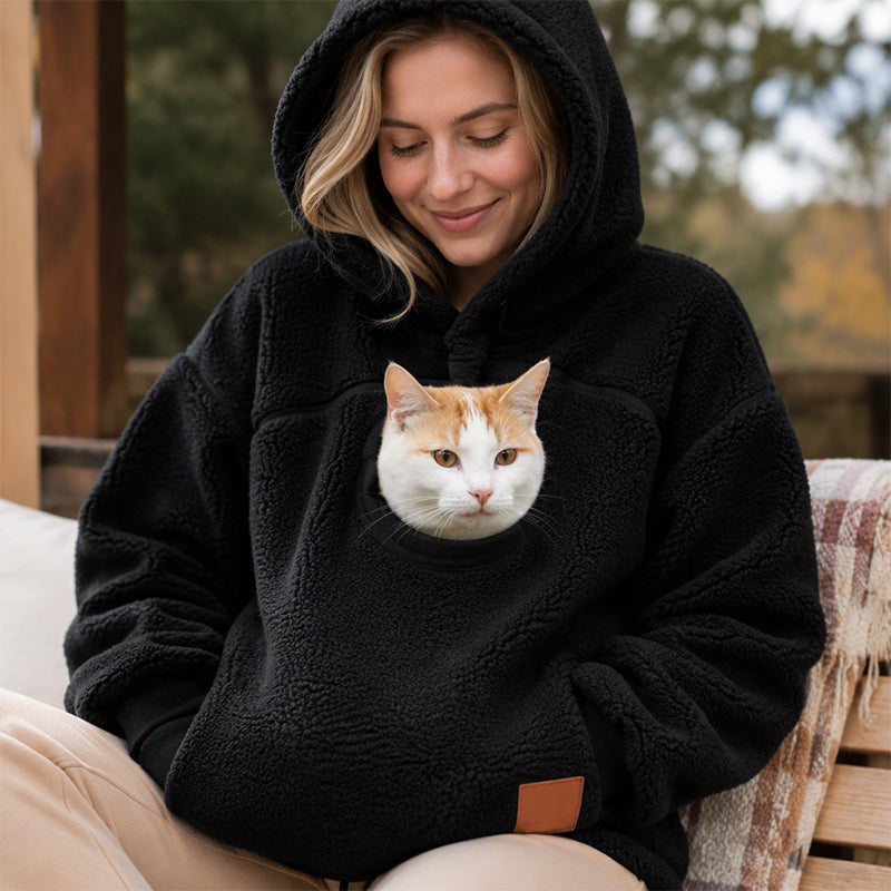 🔔Nur noch 100 Stück! Unisex & vielseitig – Kapuzenpullover mit Plüsch-Haustiermotiv ✨