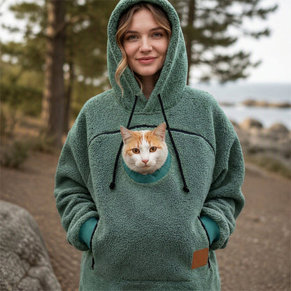 🔔Nur noch 100 Stück! Unisex & vielseitig – Kapuzenpullover mit Plüsch-Haustiermotiv ✨