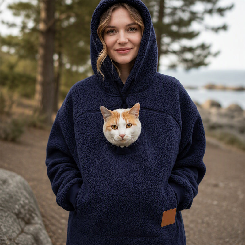 🔔Nur noch 100 Stück! Unisex & vielseitig – Kapuzenpullover mit Plüsch-Haustiermotiv ✨