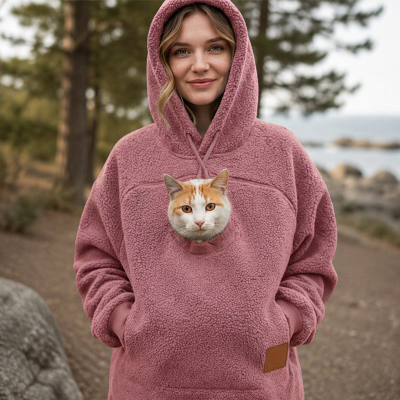 🔔Nur noch 100 Stück! Unisex & vielseitig – Kapuzenpullover mit Plüsch-Haustiermotiv ✨