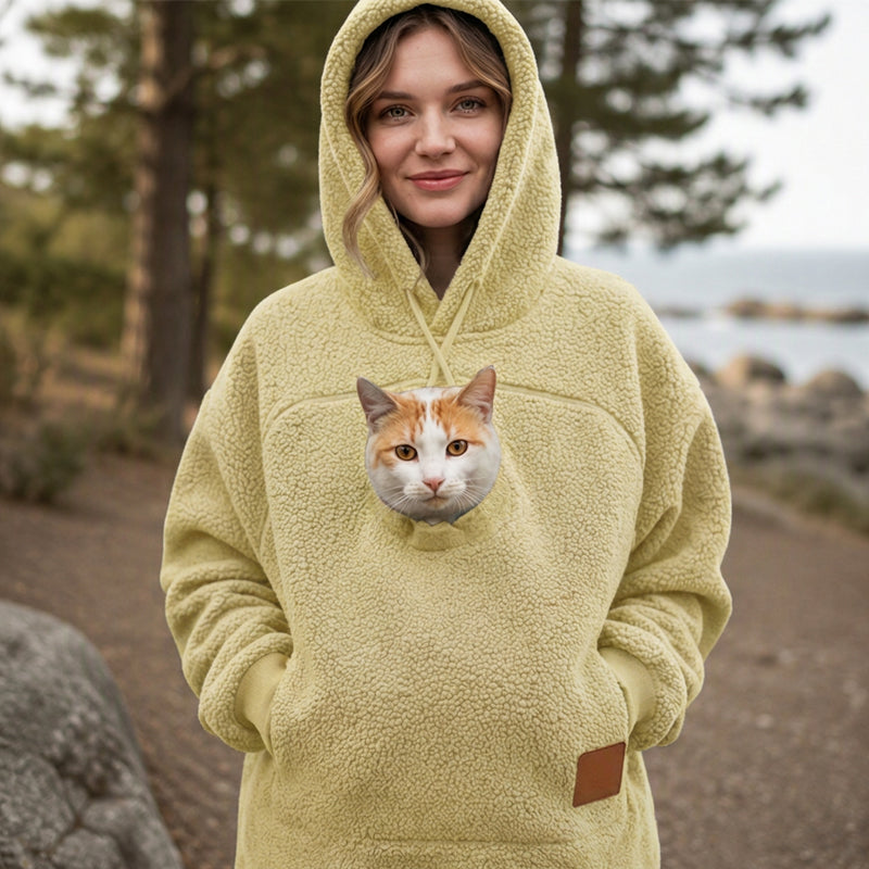 🔔Nur noch 100 Stück! Unisex & vielseitig – Kapuzenpullover mit Plüsch-Haustiermotiv ✨