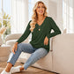 🌿 Lässig & feminin – Langarmshirt mit V-Ausschnitt – Weicher Stoff, lockerer Schnitt & vielseitig kombinierbar – Jetzt 50% Rabatt!
