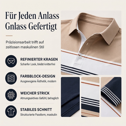 🧥Klassischer Farbblock, lässig & vielseitig – Herren Farbe Blockiertes Streifen Top ✨