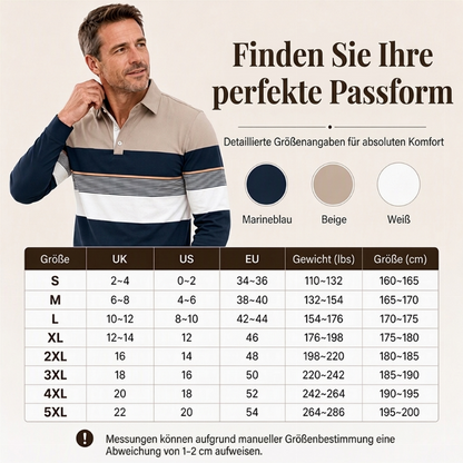 🧥Klassischer Farbblock, lässig & vielseitig – Herren Farbe Blockiertes Streifen Top ✨