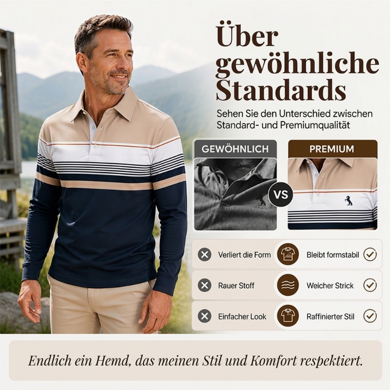 🧥Klassischer Farbblock, lässig & vielseitig – Herren Farbe Blockiertes Streifen Top ✨