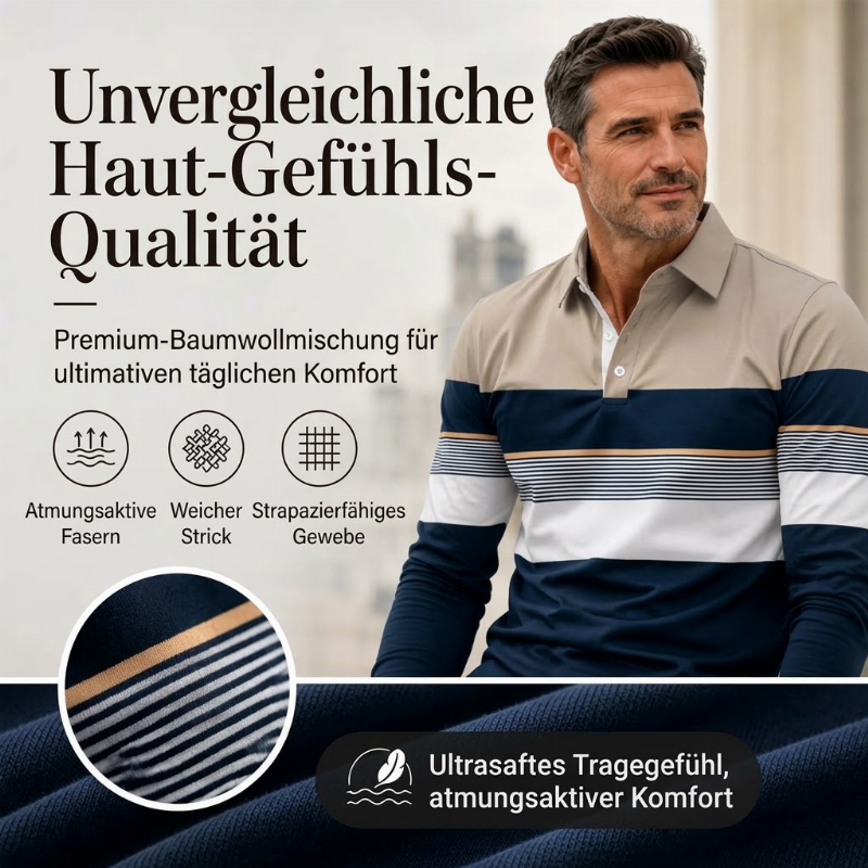 🧥Klassischer Farbblock, lässig & vielseitig – Herren Farbe Blockiertes Streifen Top ✨