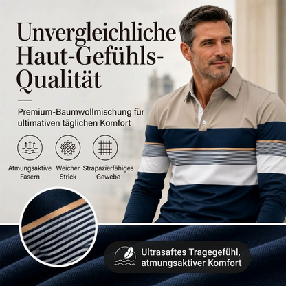 🧥Klassischer Farbblock, lässig & vielseitig – Herren Farbe Blockiertes Streifen Top ✨