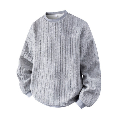 🧣Strickwärme, ideal für Herbst & Winter – Herren Kabelstrick Rundhalspullover ✨