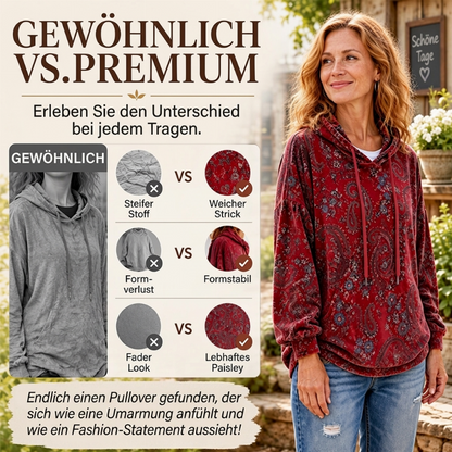 🍂Wärme für Herbst & Winter, vielseitig – Damen Kapuzenpullover mit Paisley-Print ✨