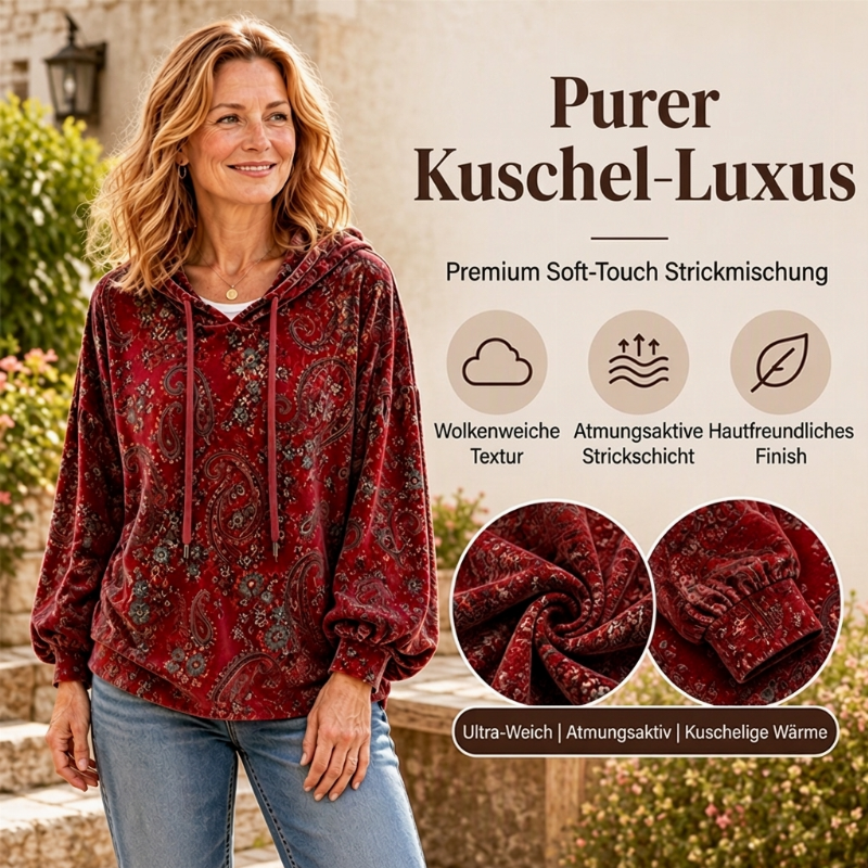 🍂Wärme für Herbst & Winter, vielseitig – Damen Kapuzenpullover mit Paisley-Print ✨