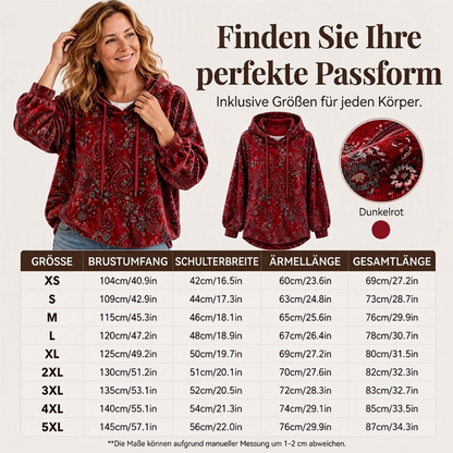 🍂Wärme für Herbst & Winter, vielseitig – Damen Kapuzenpullover mit Paisley-Print ✨