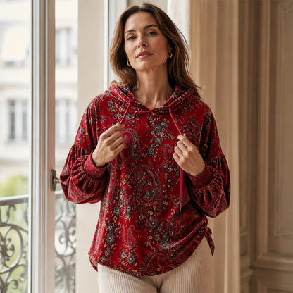 🍂Wärme für Herbst & Winter, vielseitig – Damen Kapuzenpullover mit Paisley-Print ✨