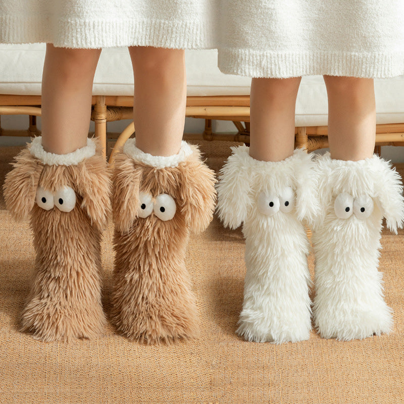 🔥Verbesserte Wärme, sicherer Griff – Damen Winter Kuschelsocken mit Anti-Rutsch-Funktion ✨