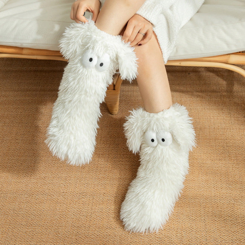 🔥Verbesserte Wärme, sicherer Griff – Damen Winter Kuschelsocken mit Anti-Rutsch-Funktion ✨