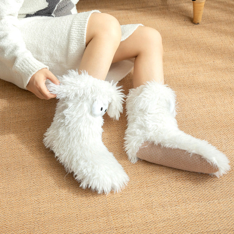 🔥Verbesserte Wärme, sicherer Griff – Damen Winter Kuschelsocken mit Anti-Rutsch-Funktion ✨