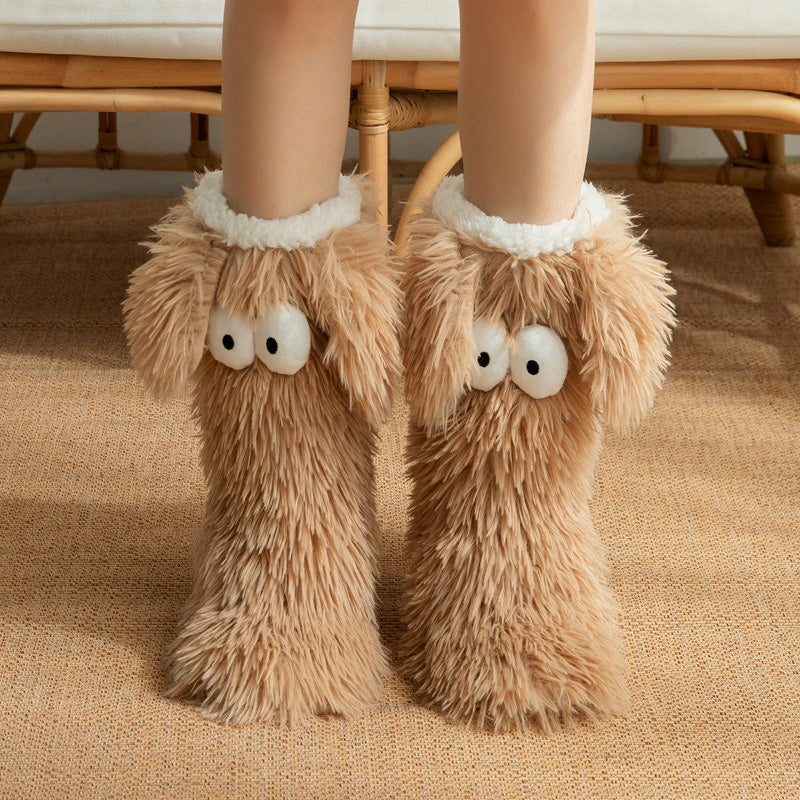 🔥Verbesserte Wärme, sicherer Griff – Damen Winter Kuschelsocken mit Anti-Rutsch-Funktion ✨