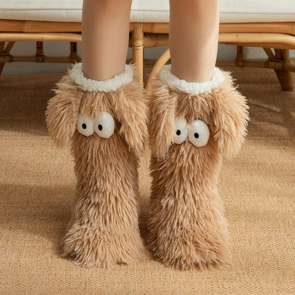 🔥Verbesserte Wärme, sicherer Griff – Damen Winter Kuschelsocken mit Anti-Rutsch-Funktion ✨