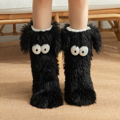 🔥Verbesserte Wärme, sicherer Griff – Damen Winter Kuschelsocken mit Anti-Rutsch-Funktion ✨