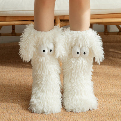 🔥Verbesserte Wärme, sicherer Griff – Damen Winter Kuschelsocken mit Anti-Rutsch-Funktion ✨