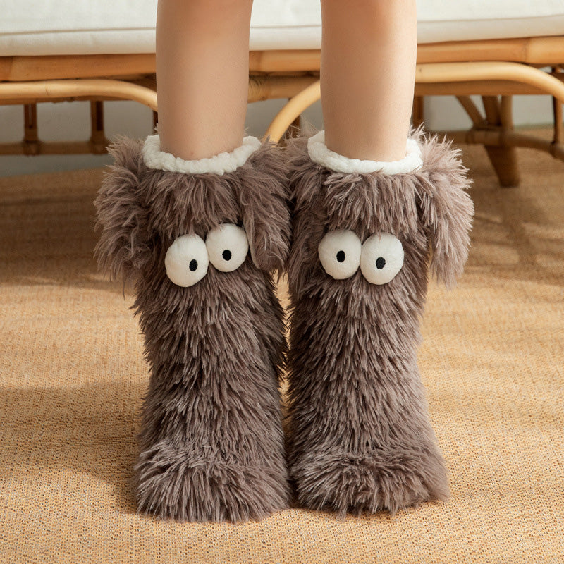🔥Verbesserte Wärme, sicherer Griff – Damen Winter Kuschelsocken mit Anti-Rutsch-Funktion ✨