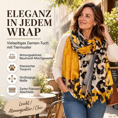 ☁️Weich und bequem, vielseitig im Alltag – leichter Schal mit Leopardenmuster ✨