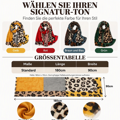 ☁️Weich und bequem, vielseitig im Alltag – leichter Schal mit Leopardenmuster ✨