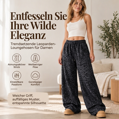 📢🎉50%Rabatt!!!🛍️✨Damen lässige Leopardenmuster weite Bein Jogginghose