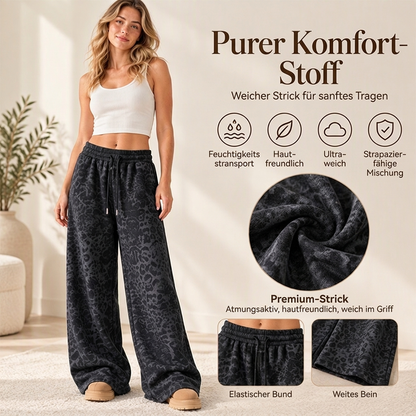 📢🎉50%Rabatt!!!🛍️✨Damen lässige Leopardenmuster weite Bein Jogginghose