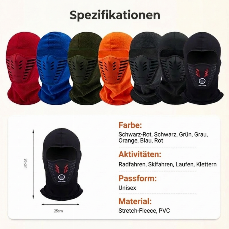 💥 Rundum-Windschutz & Wärme – Unisex Winter-Vollgesichtsmaske ✨