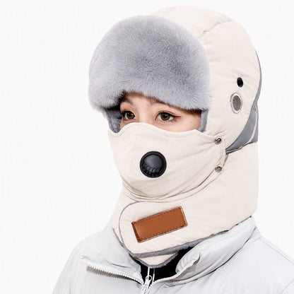 ❄️Vielseitig im Winter, Einheitsgröße verstellbar – Winddichter Wärme-Trapperhut mit Maske ✨
