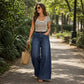 💥Jetzt stark nachgefragt! Nur wenig übrig!💥 Damen-Casual-Jeans mit weitem Bein und hoher Taille