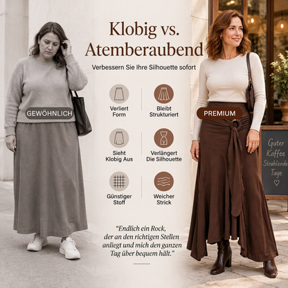 🎁Neu eingetroffen!🎁 Damen Midirock mit O-Ring-Bindung, unregelmäßigem Fischschwanz-Design