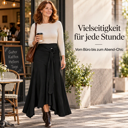 🎁Neu eingetroffen!🎁 Damen Midirock mit O-Ring-Bindung, unregelmäßigem Fischschwanz-Design