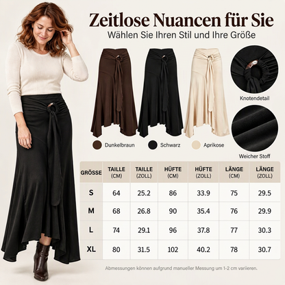 🎁Neu eingetroffen!🎁 Damen Midirock mit O-Ring-Bindung, unregelmäßigem Fischschwanz-Design