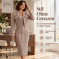⏰ Beliebt und bald ausverkauft!⏰Elegantes Kurzjacken- und Schmal-Kleid-Set für Damen