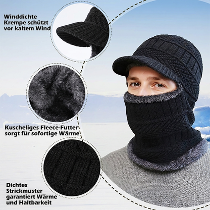 ❄️Winddichte Wärme, Schirm für die Augen – 3-in-1 Winter-Wärmekapuze ✨
