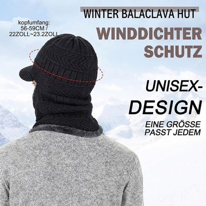 ❄️Winddichte Wärme, Schirm für die Augen – 3-in-1 Winter-Wärmekapuze ✨