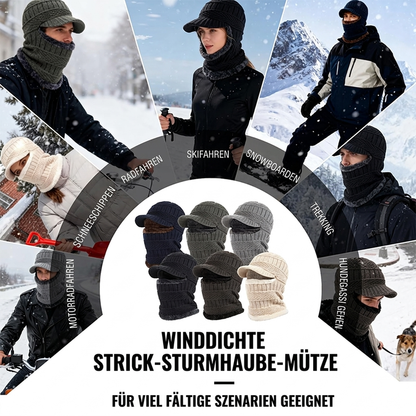 ❄️Winddichte Wärme, Schirm für die Augen – 3-in-1 Winter-Wärmekapuze ✨