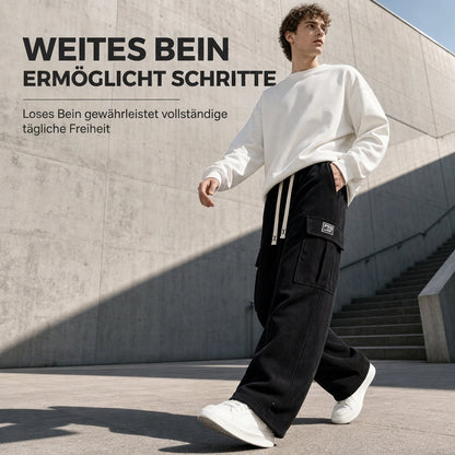 🧥Lässige Streetwear, kuscheliger Tragekomfort – Cargohose aus Cord für Herren ✨