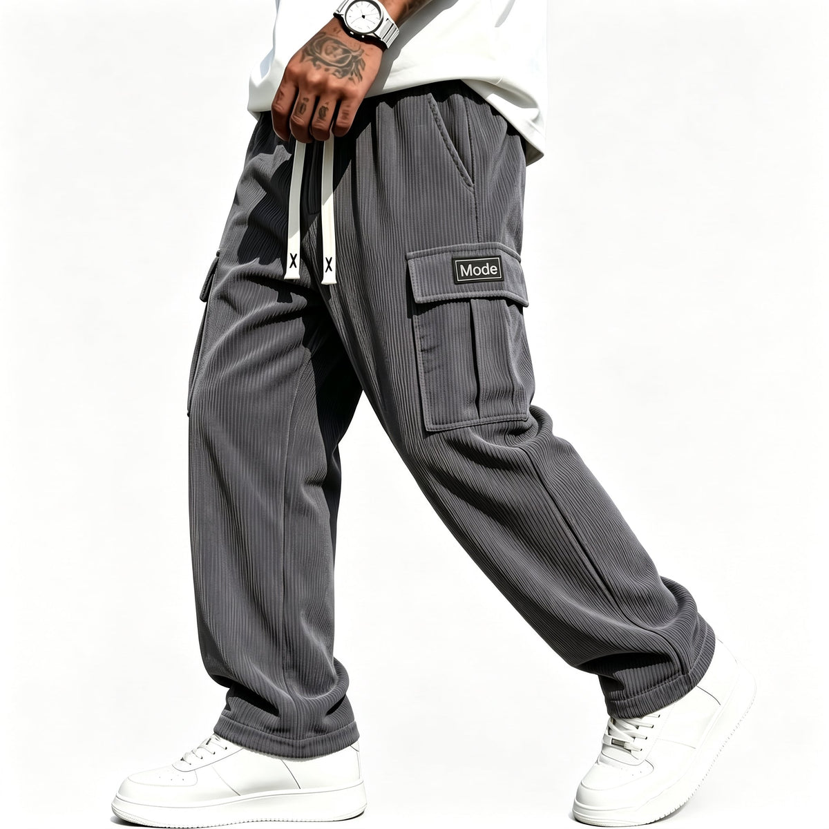 🧥Lässige Streetwear, kuscheliger Tragekomfort – Cargohose aus Cord für Herren ✨
