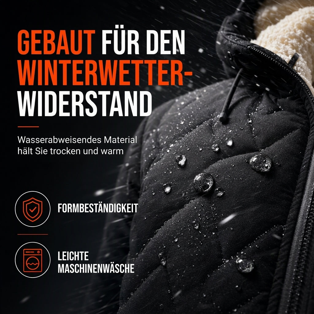 ❄️Ultimative Wärme, winddichter Wärmespeicher – Winter-Set aus gesteppter Kapuzenjacke und Hose für Herren ✨