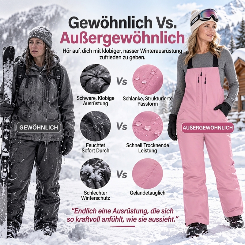 ❄️Wasser- und schneefest, Ski im Freien – Unisex-Skihose mit Hosenträgern ✨