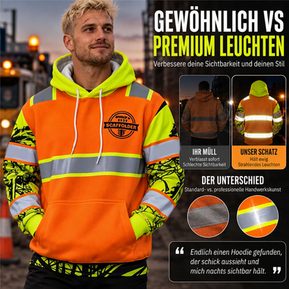 🛍️✨Funktional reflektierend, Outdoor-Sport – Herren Hochsichtbarer Kapuzenpullover ✨